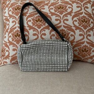 SHEIN Silver Rhinestone Shoulder Bag